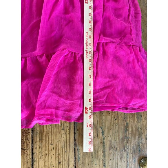 NWT Vince Camuto Womens Pink Long Sleeve Tiered Ruffle Dress Small 100% Polyeste - Picture 8 of 8